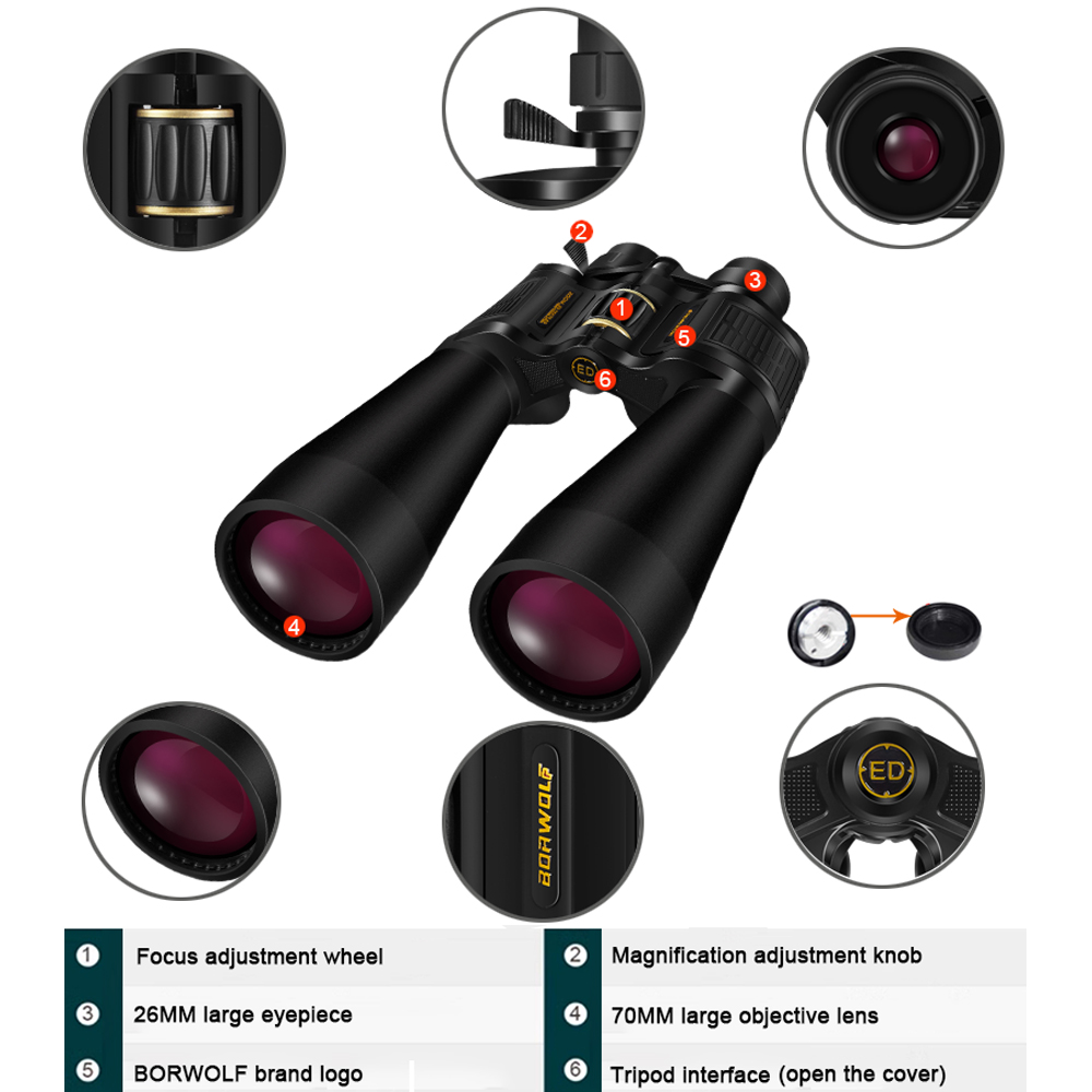 BORWOLF Large Objective lens 2 - огляд і ціна National Geographic Telescope 70Mm